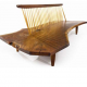 George Nakashima, Conoid Bench from the Rockefeller Japanese House, Pocantico Hills, NY, c1974. Exhibited by Sebastian + Barquet